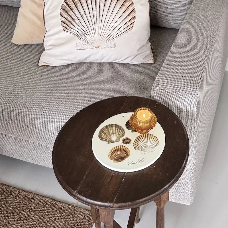 keramik platte m ophæng, seashell