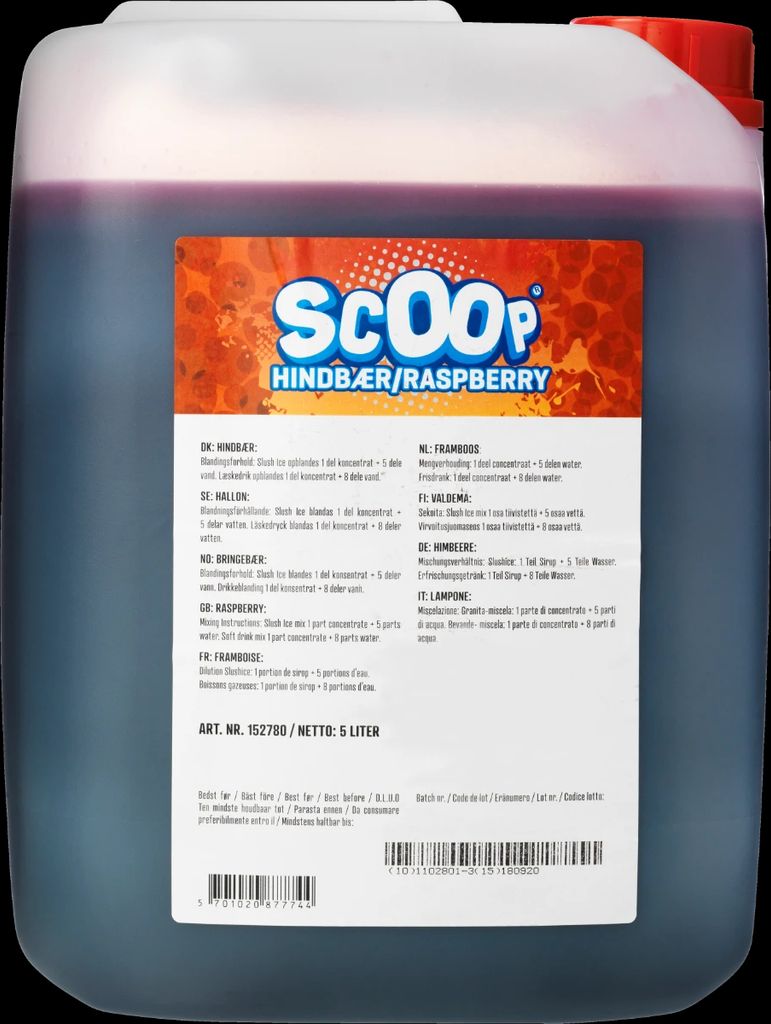 scoop hindbær slush koncentrat 5l