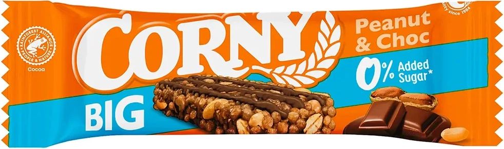 corny big 0% added sugar - peanuts & caramel (24x40g)