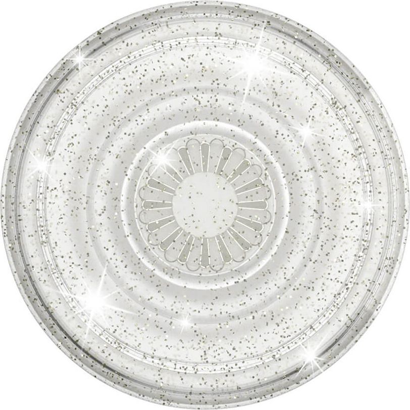 PopSockets Clear Glitter Silver