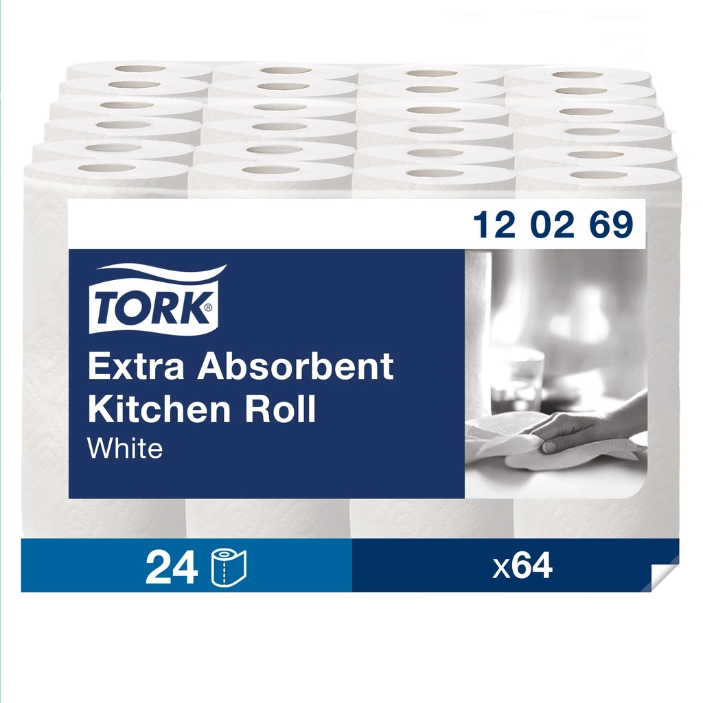 TORK Køkkenrulle 2-lag 15,4 m 12 x 2 rl Ekstra Plus H:23 cm (120269)