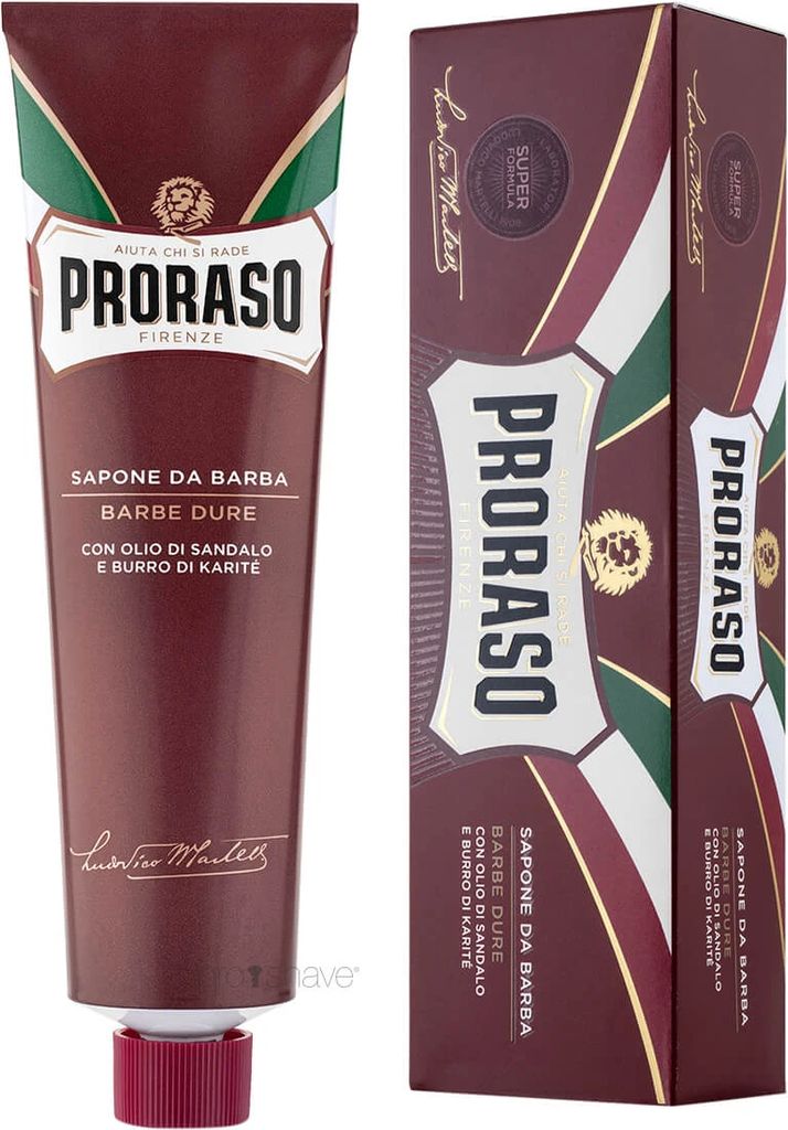 Proraso Barbercreme - Nourishing, Sandeltræsolie og Sheasmør, 150 ml.