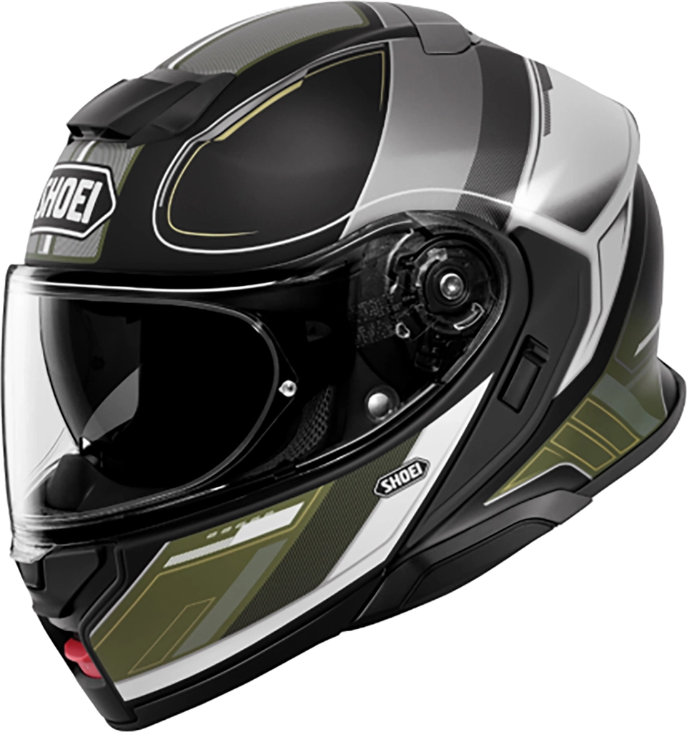 Shoei Neotec 3 Sharpen TC-11 Flip-Up Helmet - Matte Black/Grey/Green Herre, Unisex