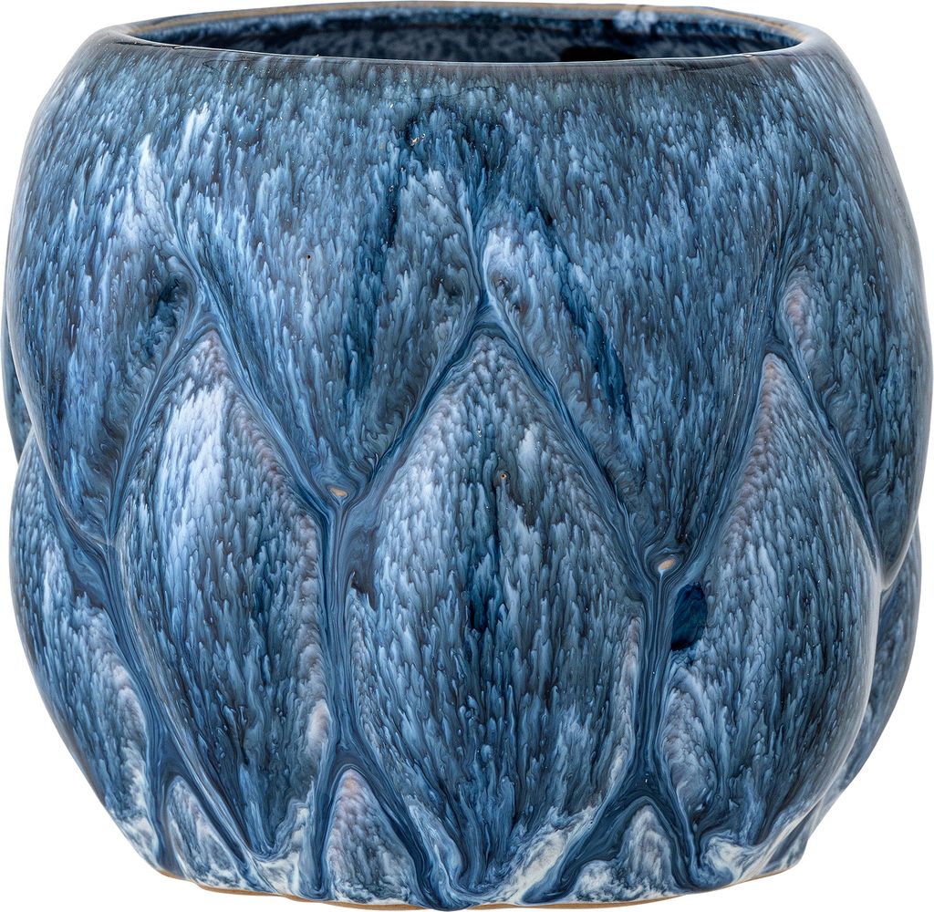 Creative Collection - Posey Urtepotteskjuler, Blå, Stentøj - Ø15 Ã H14 cm