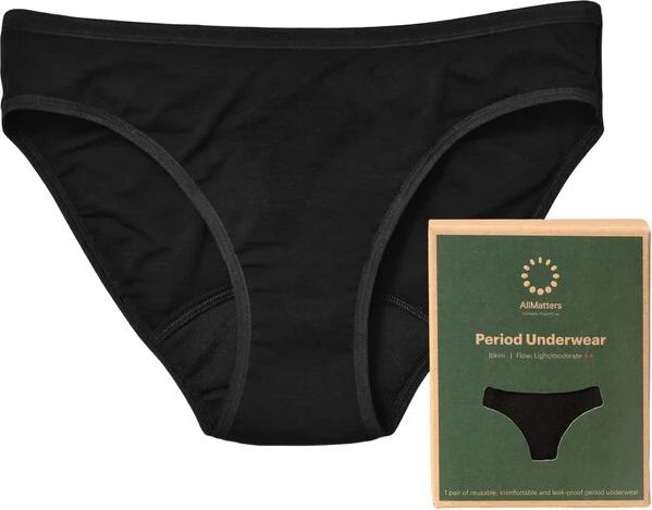 AllMatters Menstrual Bikini Moderate/Heavy Period Panties - Black