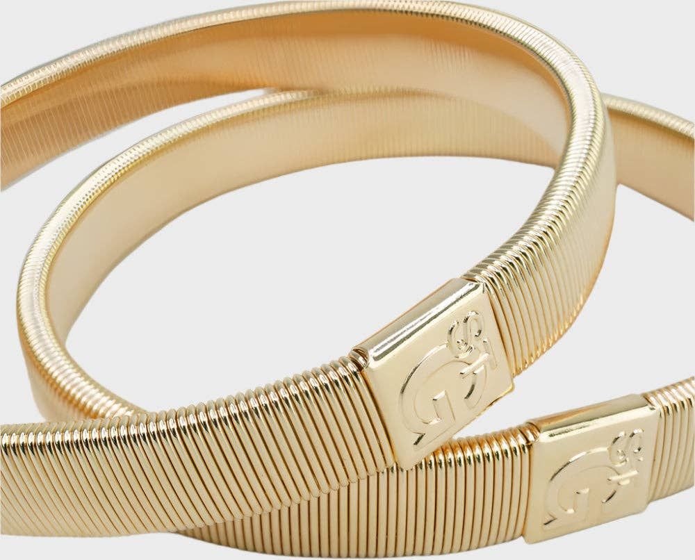 Sophos Pack Of 2 Shirt Armbands Sleeve Garters Holder - Gold