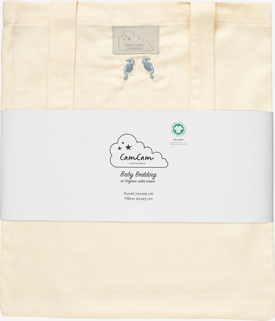 cam cam copenhagen sengetøj - baby - broderet - gots - sea garden