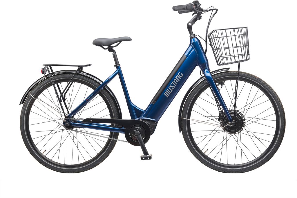 mustang trekking electric 28" elcykel med 7 gear – deep sea​