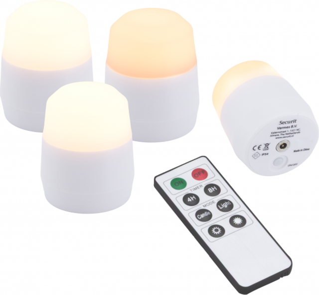 Securit 4 St Extra Amsterdam LED Värmeljus Vit LED-ljus