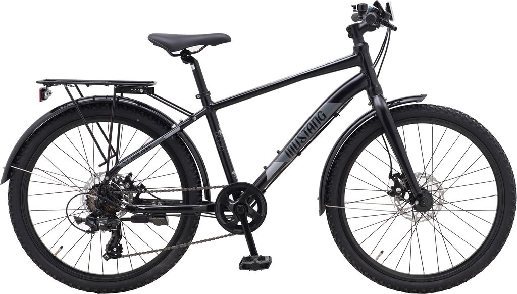 mustang vulcan 24" mtb med 7 gear – black/grey​
