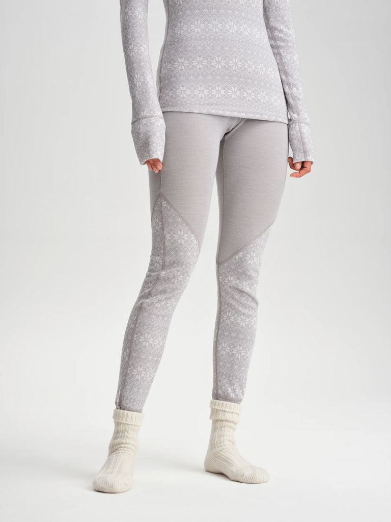 wool base layer pant grey/offwhite women