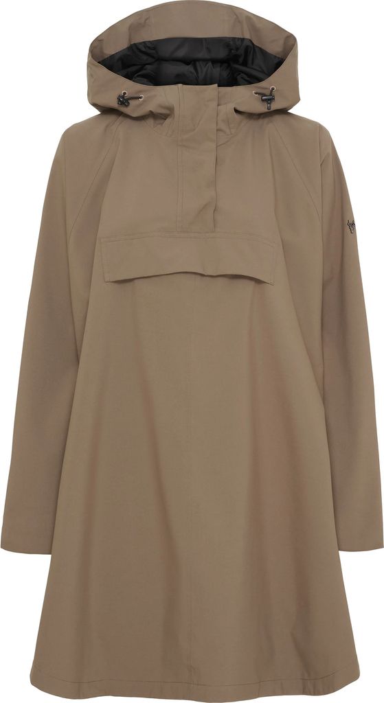 notyz function poncho - regnjakke - walnut