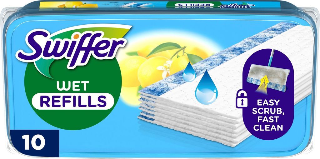 Swiffer Rengöringsdukar för golv, 10st fuktiga med citrusdoft