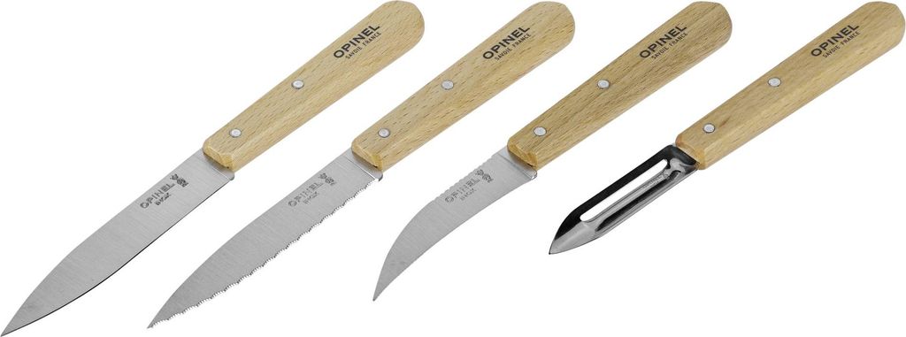 Opinel Essential Knivsæt (træ) 4-Pack