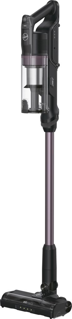 Hoover HF1 Plus Home Trådløs Støvsuger – 165W, 0,7L, 45 min driftstid, ANTI-TWIST™, LED-lys – Sort/Magenta