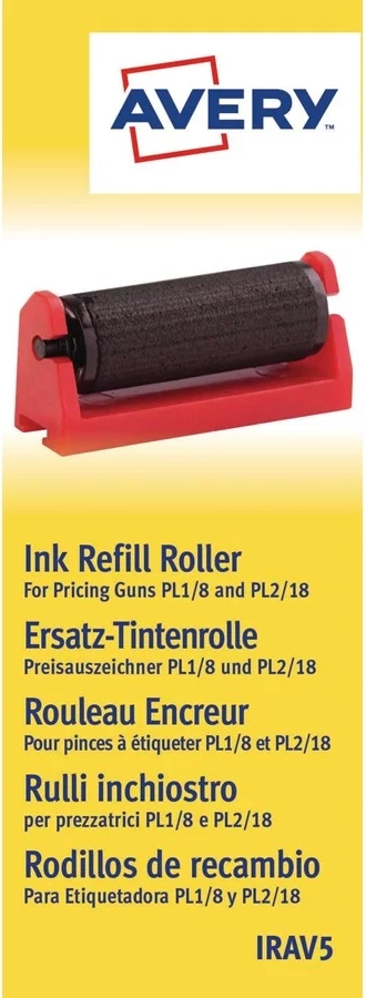 Avery Bläckrullar för prispistol, För PL1 8 och PL 218, 58 x 161 mm