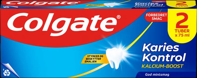 colgate karies kontrol tandpasta (2 x 75 ml)