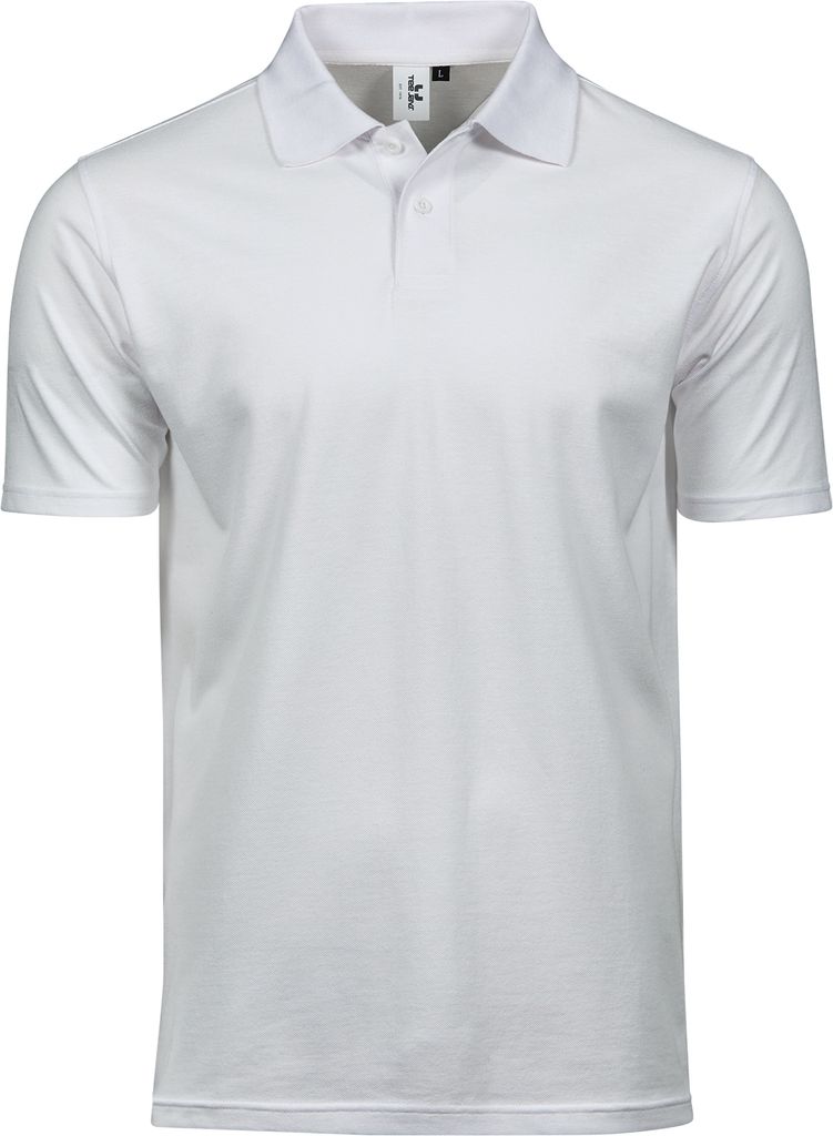 tee jays power polo t-shirt, hvid