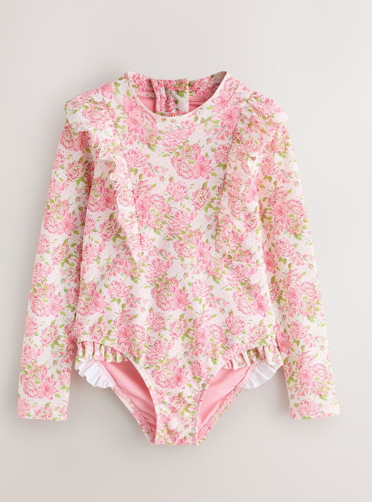 Laura Ashley Badedragt Græsgrøn Lyserød