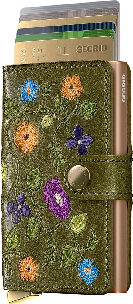 Secrid Miniwallet Stitch Floral - Sort