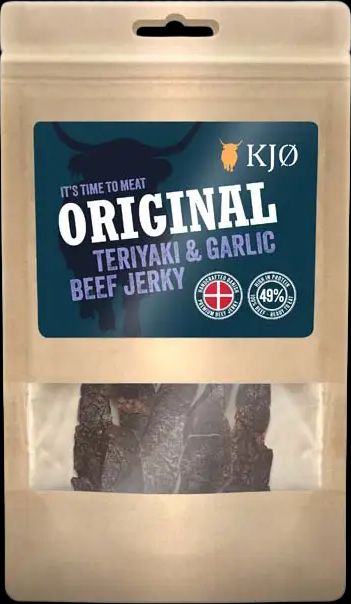 teriyaki & garlic beef jerky 60g