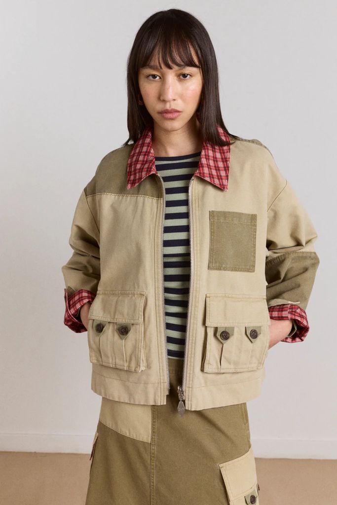 Damson Madder Marcelle Barn Jacket Kvinde Multi Overgangsjakker Str 38 - hos Magasin