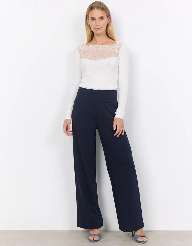Soyaconcept Sc-Siham 48 Pants Klassiske Bukser - Navy