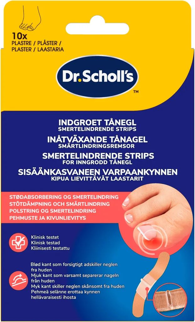 ingrown toenail pain relief strips - 10 stk.