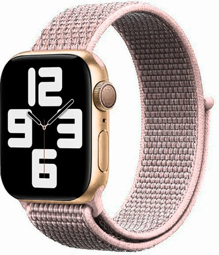 Lippa Apple Watch nylonrem 38/40/41, Rose Gold