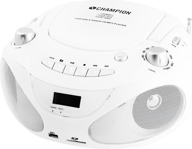 Boombox 4W (CD/FM/USB/MP3) Sort - Champion
