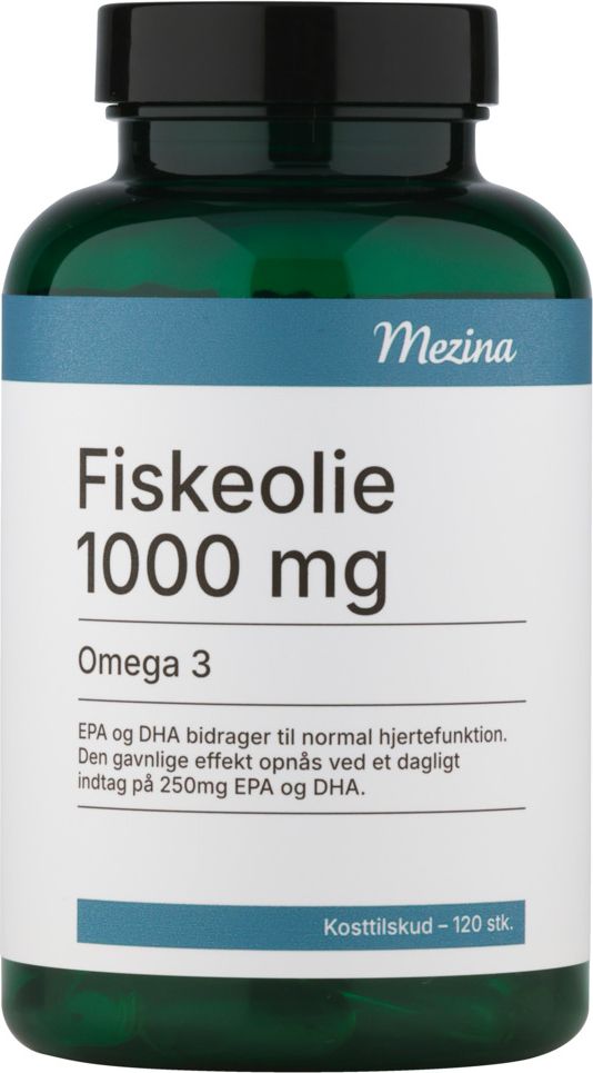 Mezina Green Fiskeolie 500 mg Capsules 180 stk