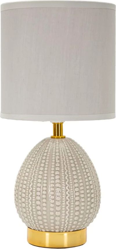 Bordlampe i keramik, jern og stof - 15x30x5 cm