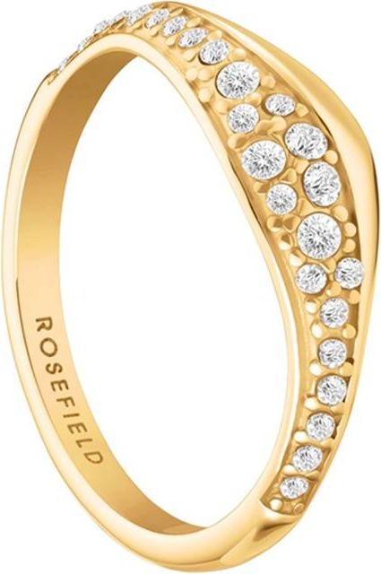Rosefield Pave Wave Ring Forgyldt Rustfrit Stål - Rustfrit Stål