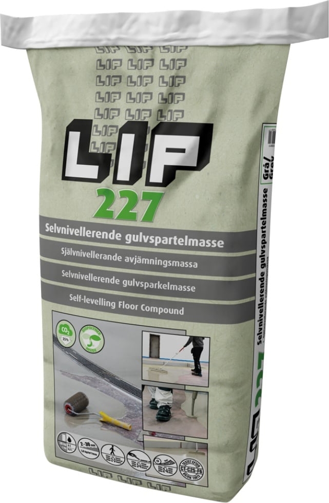 lip 227, gulvspartelmasse, selvnivellerende, 20 kg