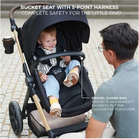 kinderkraft moov 2 air 3-in-1 kombivogn, moonlight grey