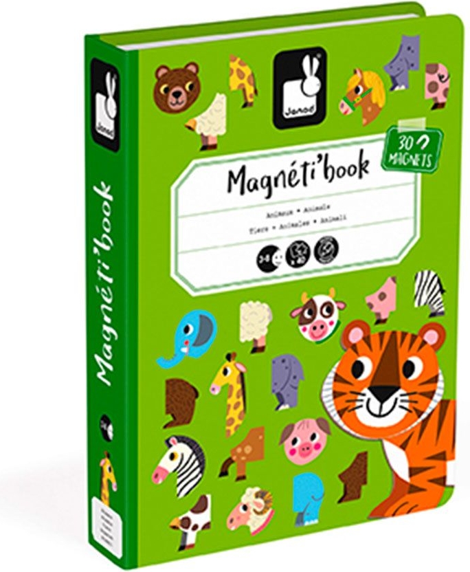 magneti'book magnetleksak djur 30 bitar janod