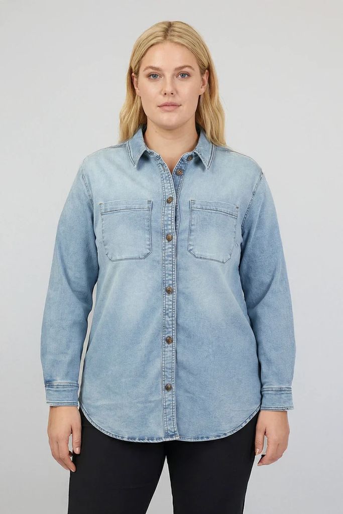 CISO - Denim Skjorte - Blå - Med Brystlommer