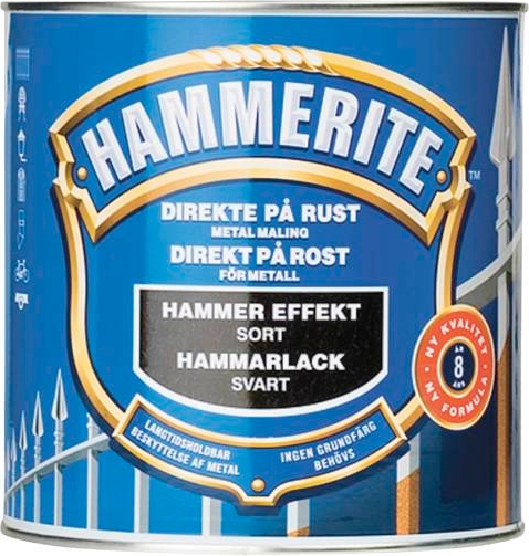 Hammerite Hammer Effect Rostskyddsfärg, Metallfärg Black 0.75L