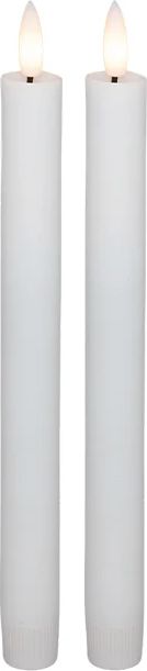 Cozzy LED stagelys hvid Ø 2,2 x H 22,5 cm 2 stk.