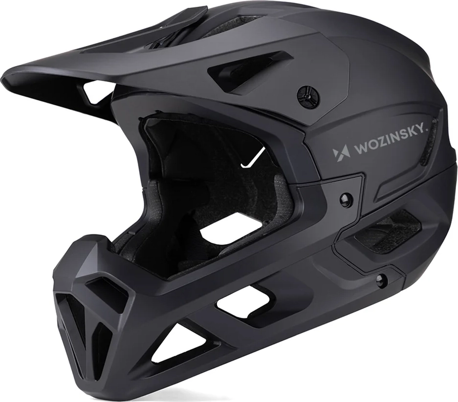 Wozinsky Fullface Bicycle Helmet with Detachable Visor 57-62 cm - Black