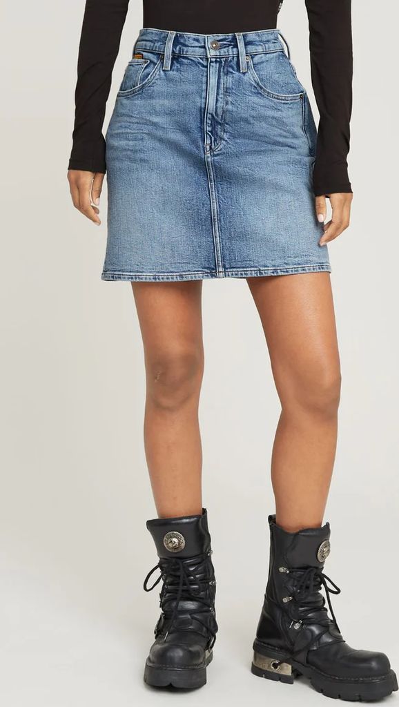 G-Star Viktoria Shorts Skirt Clean Edge - Medium Blue