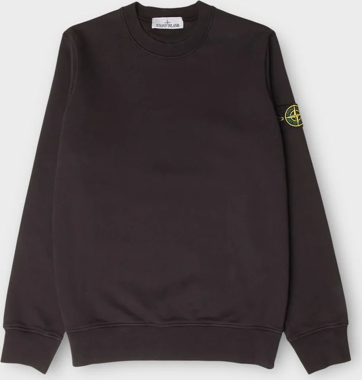 stone island felpa crewneck in black