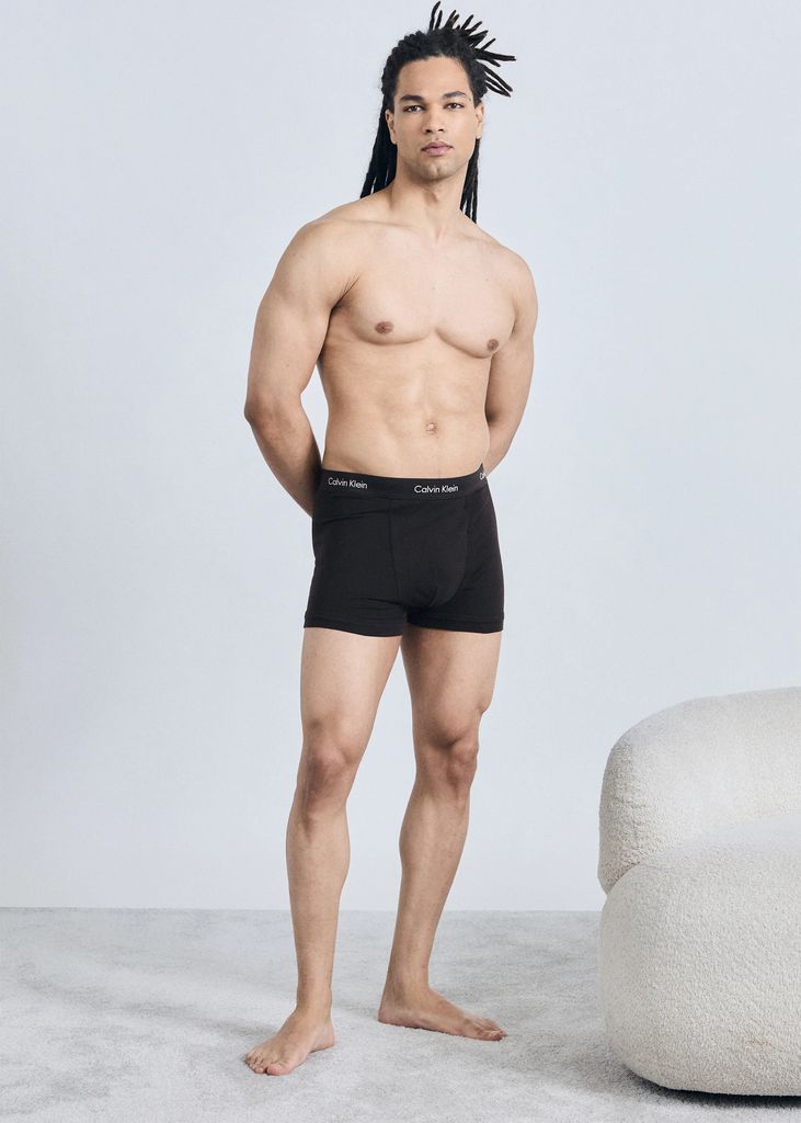 Calvin Klein Cotton Stretch Trunks 3-pack - Black Wb