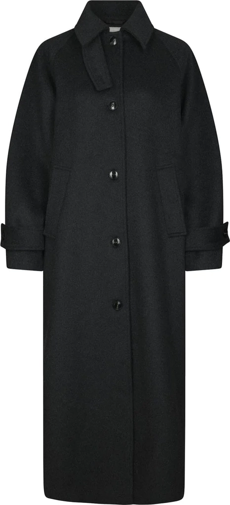 neo noir jakke - keaton wool - antracit melange