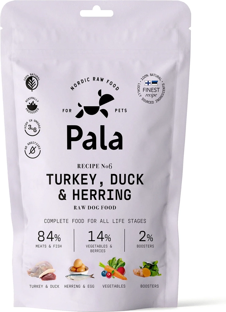 Pala Raw Turkey, duck & herring, 100g