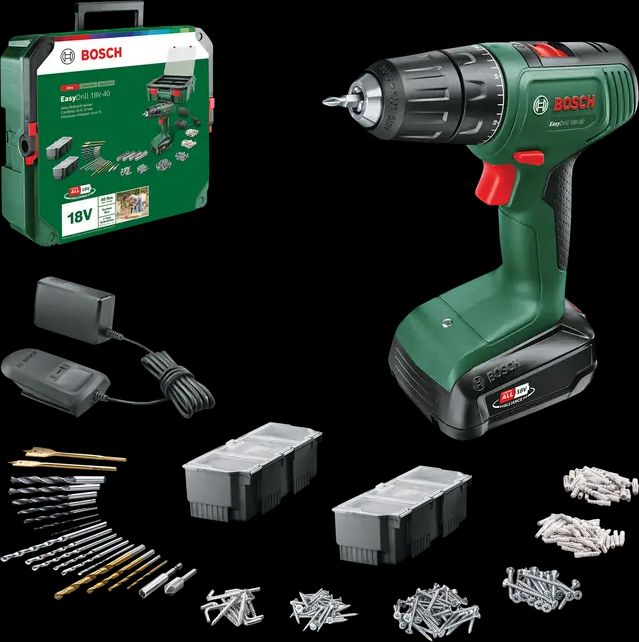 bosch akku skruemaskine 18v-40 - incl 2x1,5 ah batterier