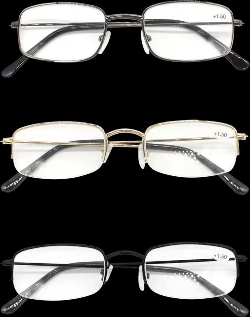 læsebrille 3-pak metalstel