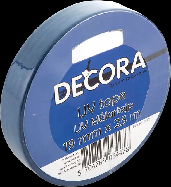 decora malertape uv 19 mm - blå