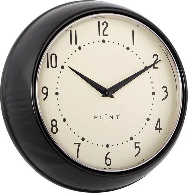 Plint - Retro vægur i sort
