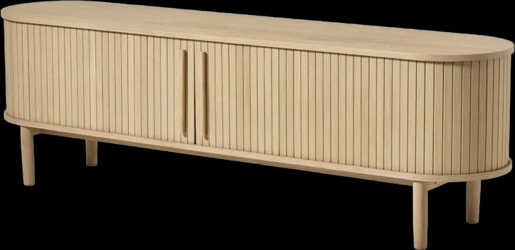 meta tv bord 180cm, lys egetræ